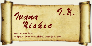 Ivana Miškić vizit kartica